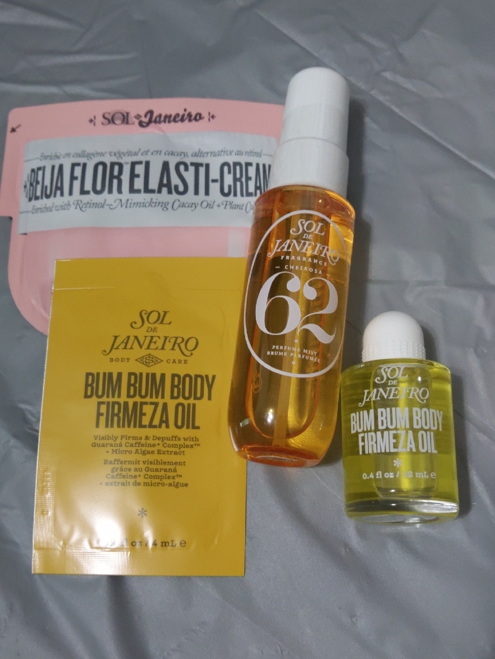 Sol de Janeiro #62 Fragrance & Bum Bum Body Firmeza Oil + 2 Free Samples